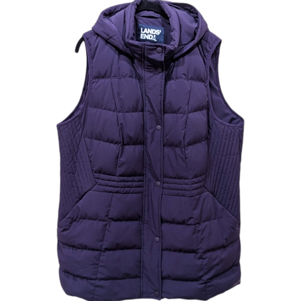 Lands' End Women's Purple Puffer Vest